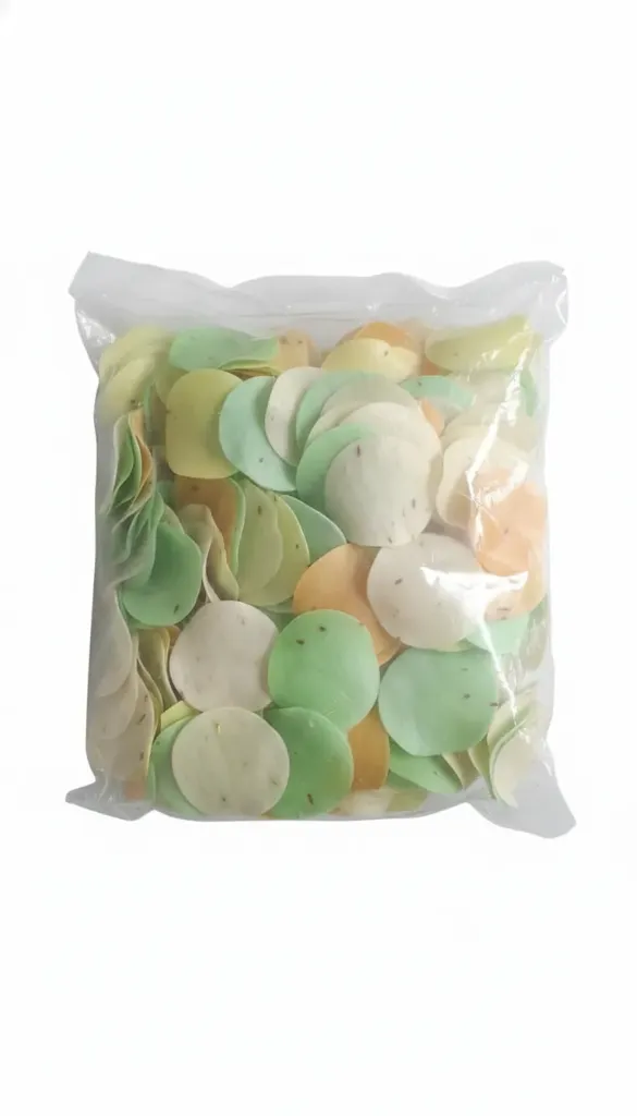 Multy Colour Rice Papad 500GM 20KG Box